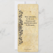 Vintage Einladung mit Verzierten Grenzen Variation (Rückseite)
