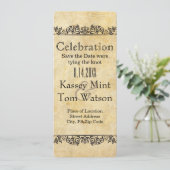 Vintage Einladung mit Verzierten Grenzen Variation (Stehend Vorderseite)