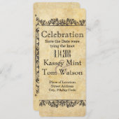 Vintage Einladung mit Verzierten Grenzen Variation (Vorne/Hinten)