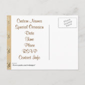 Vintage Einladung Postkarten zum 50-jährigen Jubil (Rückseite)