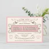 Vintage Einladung von Bridesmaid Luncheon (Stehend Vorderseite)