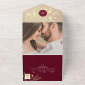 Vintage Einladung von Burgund (Außenbereich)