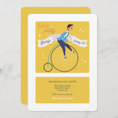 Vintage Einladung von Fahrrädern (Vorne/Hinten)