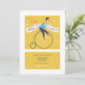 Vintage Einladung von Fahrrädern (Stehend Vorderseite)