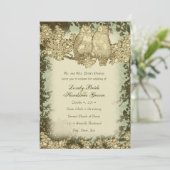 Vintage Einladung von Herrn und Frau Owl (Stehend Vorderseite)