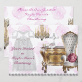 Vintage Einladung von Mädchen (Vorne/Hinten)