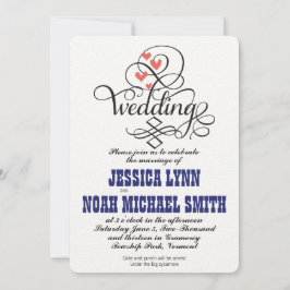 Vintage Einladung von Whimsical Hearts Navy und Ko