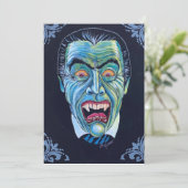 Vintage Einladung zu einem Beängstigenden, spöttis (Stehend Vorderseite)