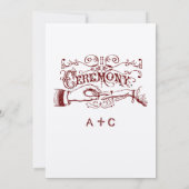 Vintage Einladung zu Rotburgund-Wein (Rückseite)