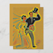 Vintage Einladung zum 50. Goldenen Jubiläum (Vorne/Hinten)