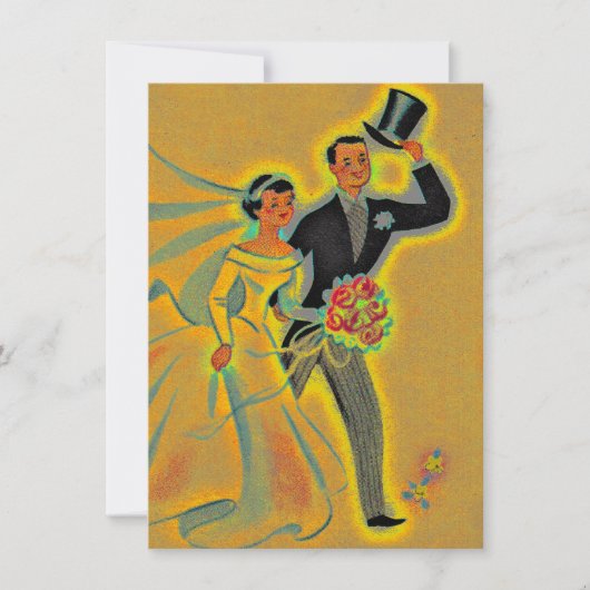 Vintage Einladung zum 50. Goldenen Jubiläum (Vorderseite)