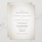 Vintage Einladung zum Hochzeitsfeiern (Vorne/Hinten)