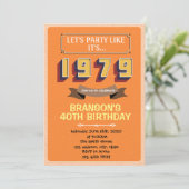 Vintage Einladung zum Party 1979 (Stehend Vorderseite)