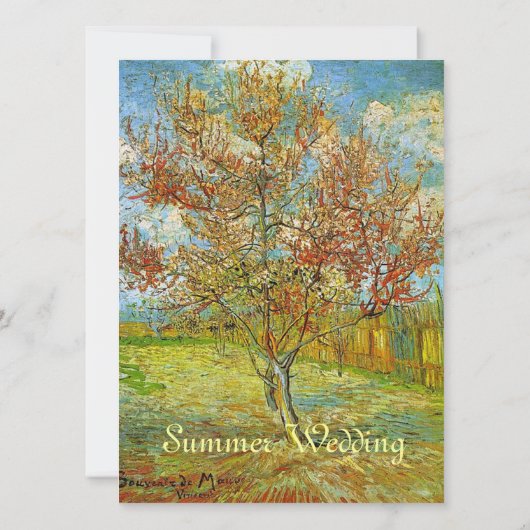 Vintage Einladung zur Blumenhochzeit (Rückseite)