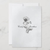 Vintage Einladung zur Botanischen Hochzeit (Rückseite)