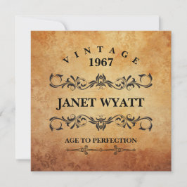 Vintage Einladung zur Geburtstagsfeier