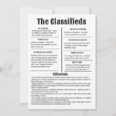 Vintage Einladung zur "Geburtstagszeit" (Rückseite)