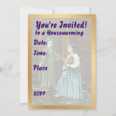 Vintage Einladung zur Haushaltserwärmung (Rückseite)