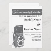 Vintage Einladung zur Hochzeit (Vorne/Hinten)