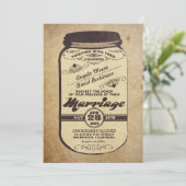 Vintage Einladung zur Hochzeit (Stehend Vorderseite)