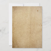 Vintage Einladung zur Hochzeit (Rückseite)