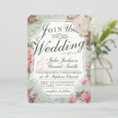 Vintage Einladung zur Hochzeit in der französische (Stehend Vorderseite)