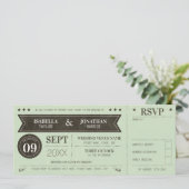 Vintage Einladung zur Hochzeit mit UAWG (Stehend Vorderseite)