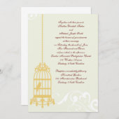 Vintage Einladung zur Hochzeit von Geburtstagsfeie (Vorne/Hinten)