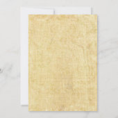 Vintage Einladung zur Hochzeit von Hufeisen (Rückseite)