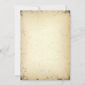 Vintage Einladung zur Hochzeit von Playbill Storyl (Rückseite)