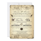 Vintage Einladung zur Hochzeit von Playbill Storyl