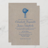 Vintage Einladung zur Hochzeit von Windmühle (Vorne/Hinten)