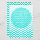 Vintage Einladung zur Hochzeit von Zigzag (Vorne/Hinten)