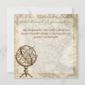 Vintage Einladung zur Hochzeitsfeier (Rückseite)