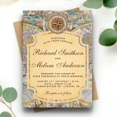 Vintage Einladung zur Hochzeitsfeier