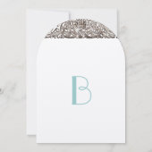 Vintage Einladung zur Hochzeitsfeier (Rückseite)