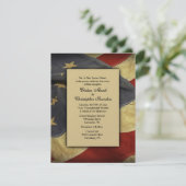 Vintage Einladung zur Hochzeitsfeier in den USA (Stehend Vorderseite)