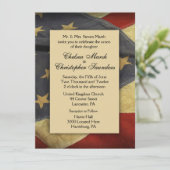 Vintage Einladung zur Hochzeitsfeier in den USA (Stehend Vorderseite)