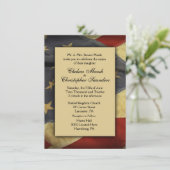 Vintage Einladung zur Hochzeitsfeier in den USA (Stehend Vorderseite)