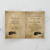 Vintage Einladung zur Hochzeitsfeier in Nashville (Innenseite)