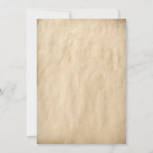 Vintage Einladung zur rustikalen Hochzeit (Rückseite)