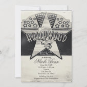 Vintage Einladungen aus Hollywood Black & White (Vorderseite)