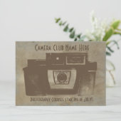 Vintage Einladungen des Camera Club (Stehend Vorderseite)
