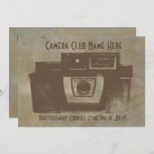 Vintage Einladungen des Camera Club (Vorne/Hinten)