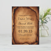 Vintage Einladungen für Altgebranntes Papier (Stehend Vorderseite)
