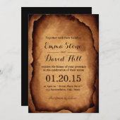 Vintage Einladungen für Altgebranntes Papier (Vorne/Hinten)