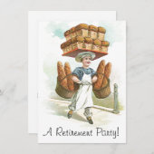 Vintage Einladungen für Bäckerei (Vorne/Hinten)