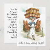 Vintage Einladungen für Brot (Vorne/Hinten)