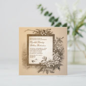 Vintage Einladungen für eine elegante Verlobungsfe (Stehend Vorderseite)