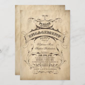 Vintage Einladungen für Elegante (Vorne/Hinten)